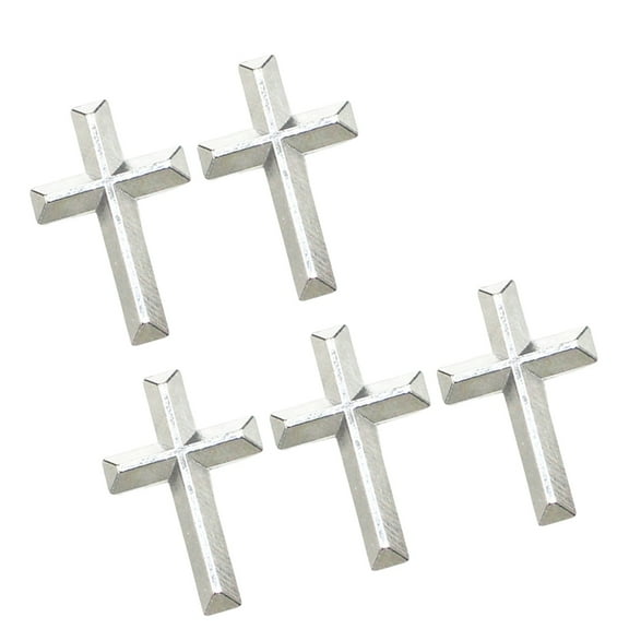 5pcs Elegant Gold Crucifix Brooch Handmade Unisex Alloy Badge Corsage Pin for Religious Event and Fashionable Outfits