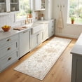 thumbnail image 3 of CHITOOMA 2'x6' Machine-washable Runner Rug for Kitchen, Stain Resistant Non-Shed Carpet, Boho Floral Runner Rug with Non-Slip Backing for Hallway, Entryway, Bedroom, Laundry, Bathroom, 3 of 7