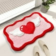 thumbnail image 5 of Heart Print Shaped Rug Non-Slip Washable Indoor Outdoor Doormat for Entryway Bedroom Kitchen Bathroom Valentine's Day Home Decor Floor Mat, 5 of 6