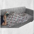 thumbnail image 6 of Geometric Soft Flannel Fleece Blanket, Complex Grid Pattern with Modern Design Squares and Chevron Details, Cozy Plush for Indoor and Outdoor Use, 50" x 60", Charcoal Grey White Red, by Ambesonne, 6 of 6