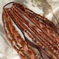 thumbnail image 3 of Leutsin Elastic Dread Ponytail Salty-Soul - Boho Braided Ponytail Extension with Hair Tie,Lightweight Natural Hand-Braided Braids Long Dreadlock Beads Ponytail for Women Men,Casual Styles (Style G), 3 of 8