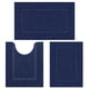 thumbnail image 1 of Juego de alfombras de baño SHACOS, suaves y esponjosas, azul marino, 1 of 9