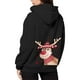 thumbnail image 5 of WILLBEST Sudadera Deportiva para Mujer Ladies' Christmas Printed Zipper Long Sleeved Pocket Adjuststring Casual Hooded Sweatshirt 2238 XXX-Grande, 5 of 8