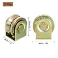 thumbnail image 2 of Uxcell 2Pack 1.89" Ruedas de Caster en V con Soporte, Capacidad de Carga 300lbs, Color Zinc, 2 of 6