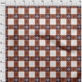 thumbnail image 3 of oneOone Cotton Poplin Fabric Check Ikat Print Sewing Fabric BTY 56 Inch Wide, 3 of 4