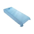 thumbnail image 4 of Sábana de Cama de Belleza perfecl poliéster Azul claro con orificio, 4 of 8