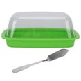 thumbnail image 2 of Plato de mantequilla, caja de almacenamiento de mantequilla curvada, recipiente para queso, bandeja para tarta de queso, diseño revolucionario, 2 of 8