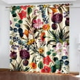 thumbnail image 4 of YELDAN Flower Curtains, Colorful Blackout Curtains for Living Room Bedroom, Thermal Insulated Grommet Drapes, Decorative Patterned Window Treatments, 63 Inch Length 2 Panels, 4 of 8