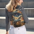 thumbnail image 5 of Disketp Starry Sky White Horse Mochila de Lona Estampada, Mochila Escolar de Viaje Ligera para Estudiantes y Portátil-Small, 5 of 5