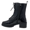 thumbnail image 3 of SNJ New Women's Lug Sole Platform Combat Ankle Bootie Lace up Side Zipper Bootie, 3 of 5