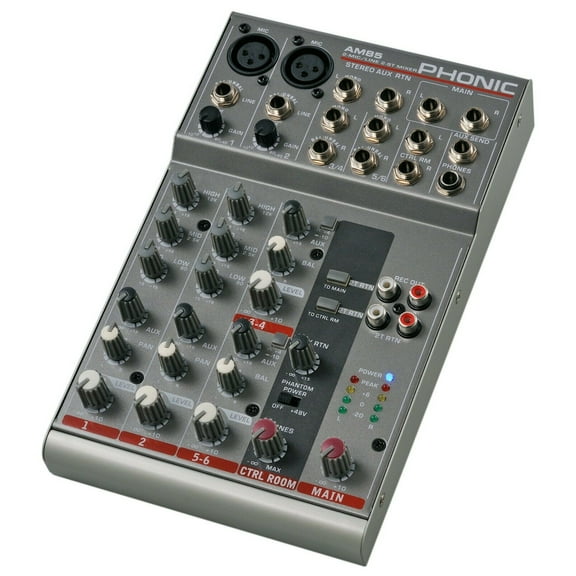 Phonic AM 220 2-Mic/Line 2-Stereo Input Compact Mixer