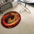 thumbnail image 3 of ERK 1Pcs 3D Animal Round Rug Large Living Room Area Rug Stain Washable Soft Floor Mat For Sofa, 3 of 4