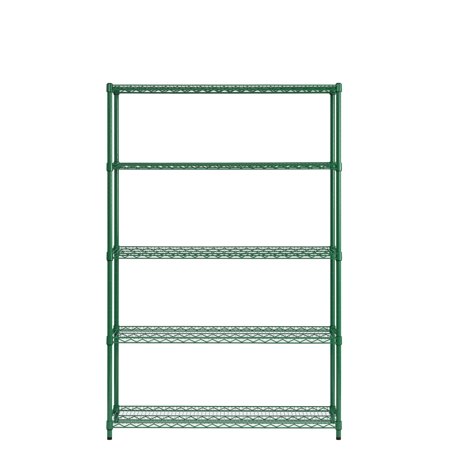 Muscle Rack 48"W x 16"D x 72"H 5-Shelf Freestanding Shelves, Green