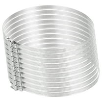 6.5 Inch 430 Stainless Steel Duct Clamps, 10 Pcs Adjustable Hose Clamps