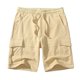 thumbnail image 1 of Pantalones Cortos de Cinturón de Vuelta Ropa de Trabajo de Tamaño Grande Todo Algodón Bolsillo Múltiple Fitting Suelto Deportes Casuales Capris, 1 of 7
