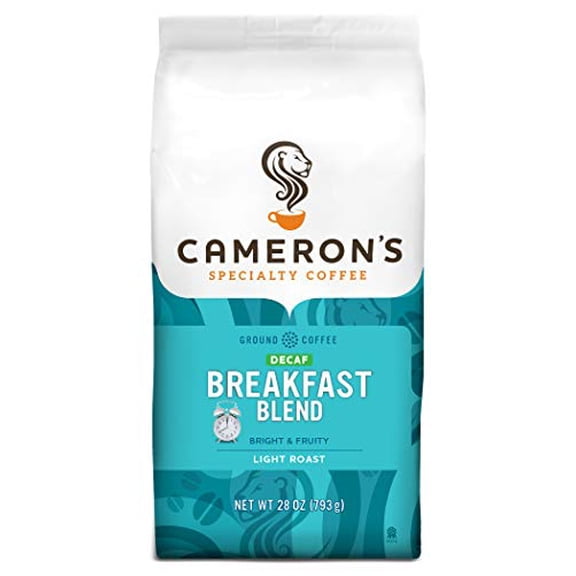 Cameron's Coffee Roasted Ground Coffee Bag, Decaf Breakfast Blend, 28 Ounce