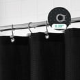 thumbnail image 4 of Yiannan Waffle Weave Fabric Shower Curtain ,Black,71"Wx72"L, 4 of 5
