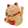 thumbnail image 3 of Adorno decorativo de gato de la suerte con brazo eléctrico de 5,5 pulgadas, de plástico, para cajero, MLY11020-2, amarillo, 3 of 14