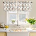 thumbnail image 4 of Valances for Windows Easter Egg Bunny Cartoon Carrot Rod Pocket Short Curtain for Bathroom Living Room Bedroom Farmhouse Rabbit Leaves 1 Panel 54x18in, 4 of 9