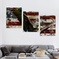 thumbnail image 4 of Shadudu American Flag Bald Eagle Canvas Wall Decor for Bedroom Living Room Home Office Ready to Hang - Set of 3 Triptych Artwork 12x16 Inches 12"x16"x3pcs, 4 of 6