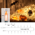thumbnail image 2 of MoNiBloom 2 Pack 75Ft Multi-Functional Orange Color Tree Lights, Reusable 8 Modes Led Halloween Lights Indoor Outdoor Waterproof with Charge Power, Time Setting Function, and 200 Bulbs, 2 of 10