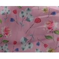 thumbnail image 4 of oneOone Georgette Viscose Light Pink Fabric Flower & Leaves Watercolor Diy Clothing Quilting Fabric Print Fabric By Yard 42 Inche Wide, 4 of 4