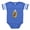 Royal Blue, variant on CafePress - Pomeranian Party - Cute Infant Baby Football Bodysuit