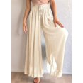 thumbnail image 6 of Pants for Women Casual Elastic Waist Wide Leg Pants with Pockets  M, 6 of 7