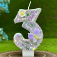 thumbnail image 4 of Uuowzo Digital Birthday Candle Cake Decoration First Birthday Celebration Party Candle Flower Christmas Party Supplies, #3, 4 of 6