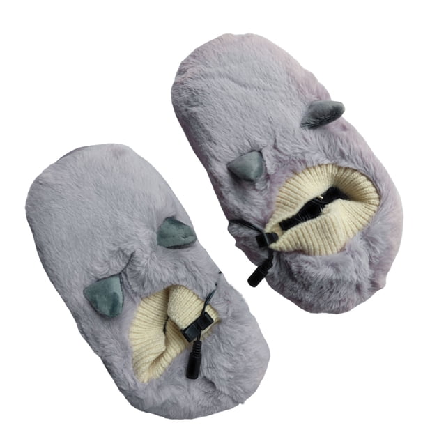 Bearachild Zapatillas con calefacción USB, zapatillas de calefacción ajustables con temperatura de felpa, zapatillas antideslizantes, calentador de pies Suministros térmicos Numero 3 Bearachild HA046673-03