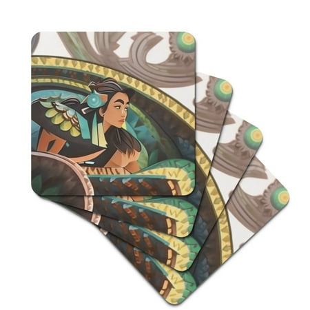 

Rubber Square Coasters Not Easily Deformed Soft and Have Thermal Insulation Properties with Fashion Print Style Coasters