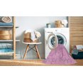 thumbnail image 2 of Ahgly Company Machine Washable Indoor Rectangle Transitional Pastel Purple Pink Area Rugs, 3' x 5', 2 of 7