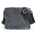 thumbnail image 1 of Pre-Owned LOUIS VUITTON N41028 Damier Graphite District PM NM Crossbody Flap Shoulder Bag in..., 1 of 17