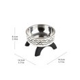 thumbnail image 3 of Ergonomic Elevated Cat Bowls Raised Stainless Steel Pet Feeding Dishes with Non‑slip Stand Detachable 2‑pack Food Water Bowls for Indoor Cats Small Dogs, 3 of 4