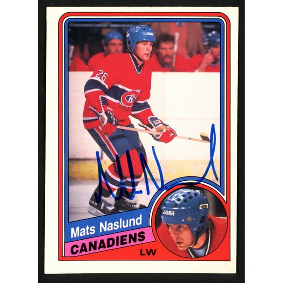 Mats Naslund Autographed 1984-85 O-Pee-Chee Card #267 Montreal Canadiens SKU #151869