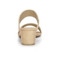 thumbnail image 2 of BLISSFUL STEP Women's Sandals Block Heels Dual Straps Slide Sandals Beige 6, 2 of 7