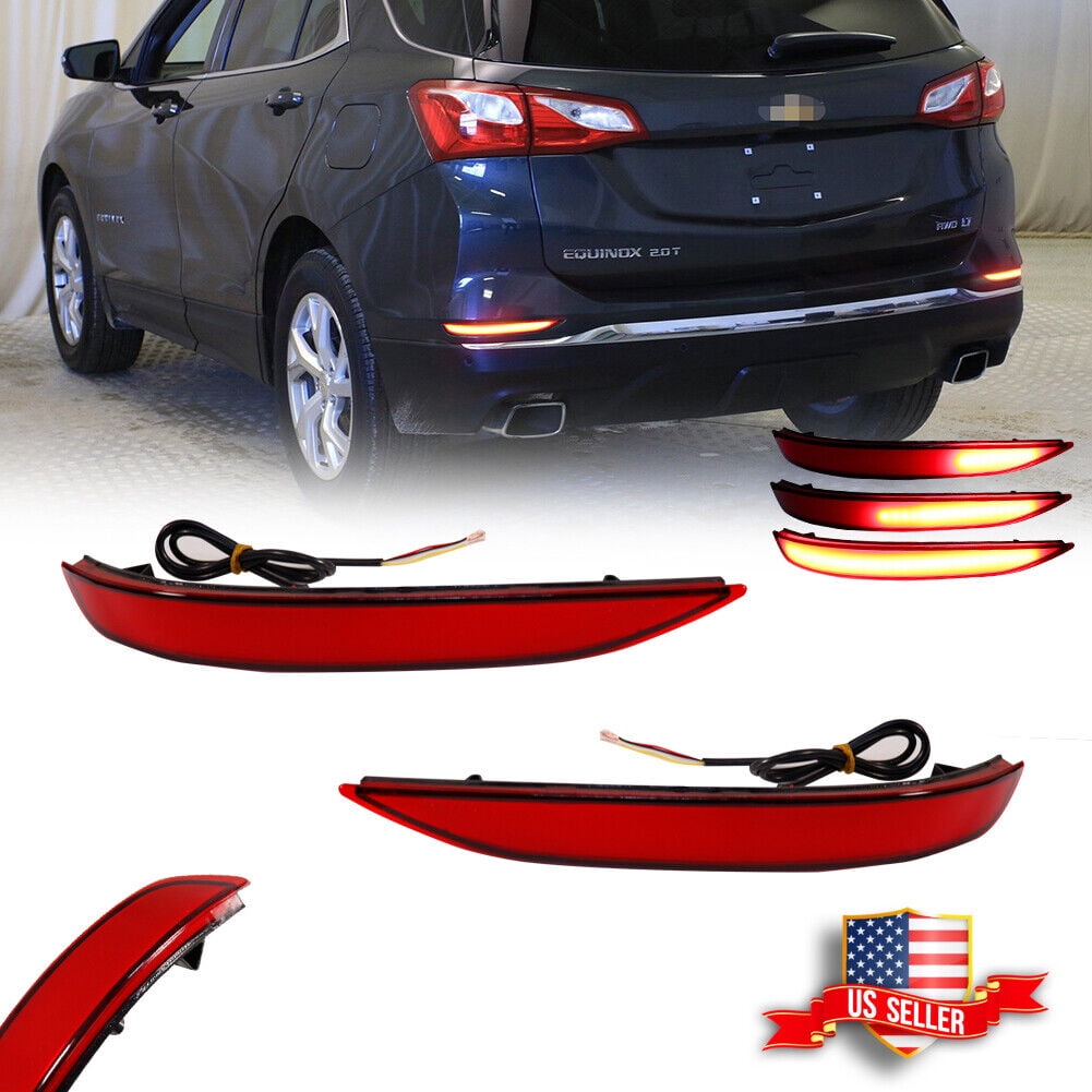 Vehicle Red Rear Reflector GTINTHEBOX 2X Red Rear Reflector LED Tail Brake Signal Lights For 2018 ...