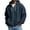Navy, variant on Zip Up Hoodie Men 2026 Fall Winter Long Sleeve Waffle Knit Full Zipper Hooded Sweatshirt with Pockets Mens Pullover Top