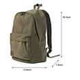 thumbnail image 2 of Mochila universitaria de lona duradera Seemeroad, color verde militar, 2 of 7