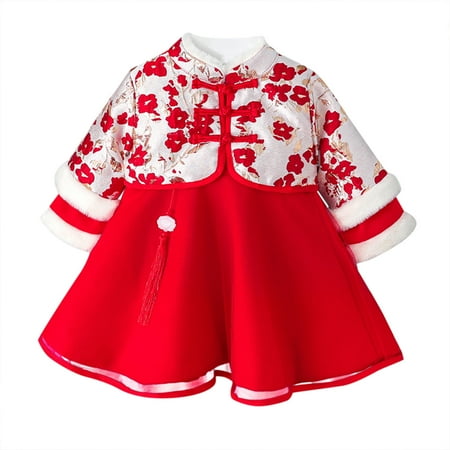 

Set Dresses Year Warm Chinese Baby Clothes Tang Thick Coat Outfits Suit Princess Girls Toddler Kids Girls Dress Skirt Monsoon Dress Women Clothes Girls 6t Long Girl Dress 2t Dress Baby Girl Christmas