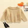 thumbnail image 4 of MesaSe Nouveau-Né Garçon Fille Câble Tricot Pull Pull Enfant Enfant à Manches Longues Col Rond Pull Top, 4 of 7