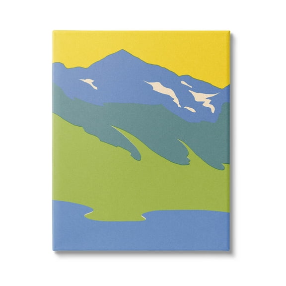 Stupell Industries Modern Mountain Sea Landscape Graphic Art Gallery Wrapped Canvas Print Wall Art, Design by Jacob Green