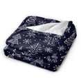 thumbnail image 2 of ZICANCN Throw Blanket Christmas Tree Dark Blue , Couch Ultra Soft Micro Fleece Sofa Bed Camping Travel Blanket for Adults, 60"x50", 2 of 8