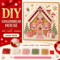 thumbnail image 6 of 2026 Christmas House Pearl Painting Kits for Adults, 3D Vintage Diamond Art With Frame, Bead Painting Kit Hang Wall Art Holiday Decor, Craft Lovers Ideal As A Handmade Holiday Gifts, 6 of 6