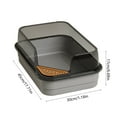 thumbnail image 2 of Semi Enclosed High Bar Cat Litter Box with Splash Proof Design,18x12x7" Capacity for Large Cats and Kittens, Includes Shovel for Easy Cleaning, Suitable for Various Litter Types and Home Use, 2 of 6