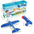 thumbnail image 4 of Allaugh 3 Pack Airplane Launcher Toy, 12.6" Foam Glider LED Plane, 2 Flight Mode Catapult Airplane Boy Toys for 4-12 Kids Outdoor Flying Toys Gifts, Red, Orange, Blue, 4 of 8