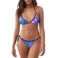 thumbnail image 1 of Fotbe Swirl Blue And Purple Traje de Baño para Mujer de Dos Piezas – Bikini Sexy de Tirantes Tipo Halter con Diseño Triangular, 1 of 6