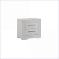 thumbnail image 5 of Blanca Modern 2-Drawer White Wood Nightstand, 5 of 6