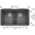 thumbnail image 6 of BLANCO DIAMOND Equal Double Low Divide Undermount - Truffle, 6 of 7