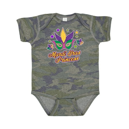 

Inktastic Mardi Gras Princess with Mask and Stars Gift Baby Girl Bodysuit